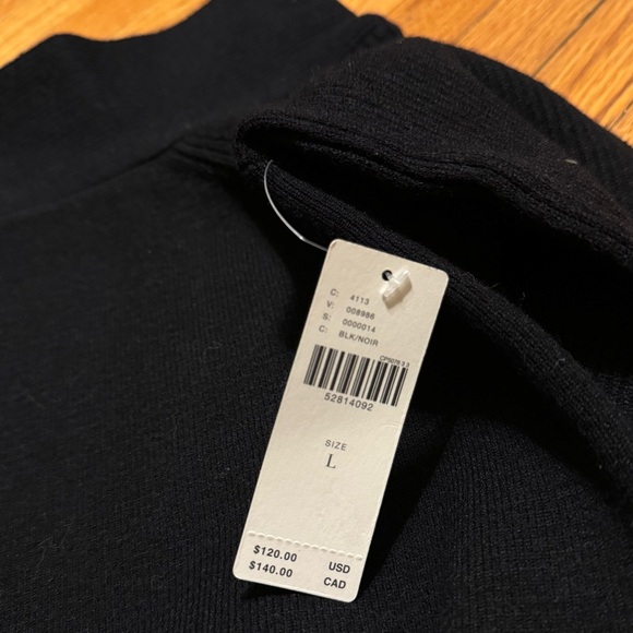 Anthropologie Elise Ribbed Tunic - boatneck black knit sweater - L - NWT - Picture 10 of 10